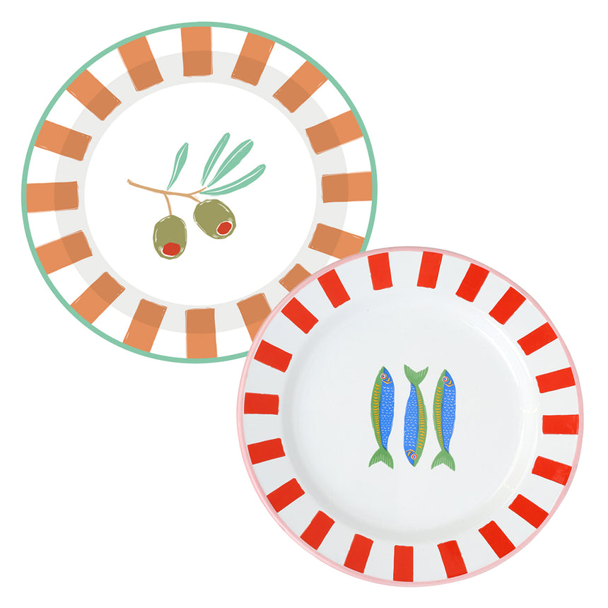 Talking Tables Bon Appetit Olive Enamel Side Plate, (20CM)