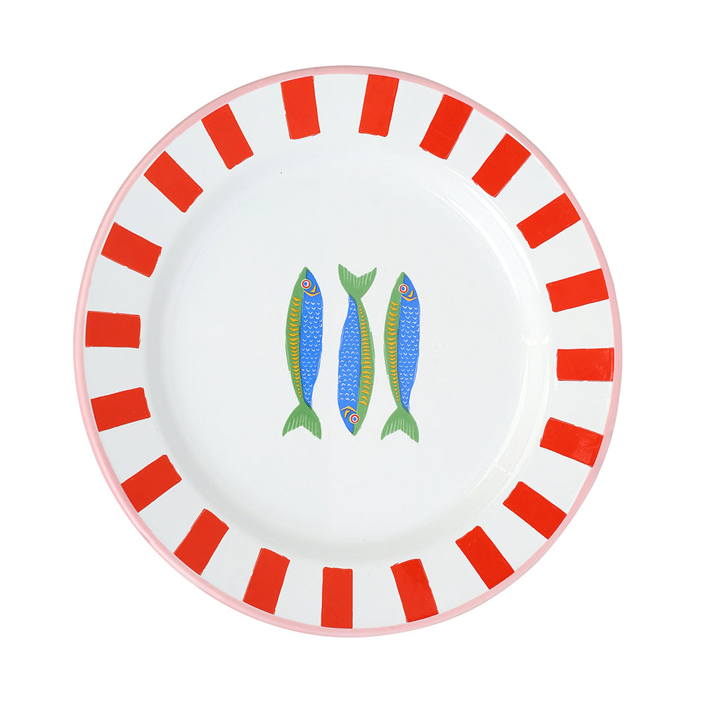 Talking Tables Bon Appetit Fish Enamel Side Plate, (20CM)