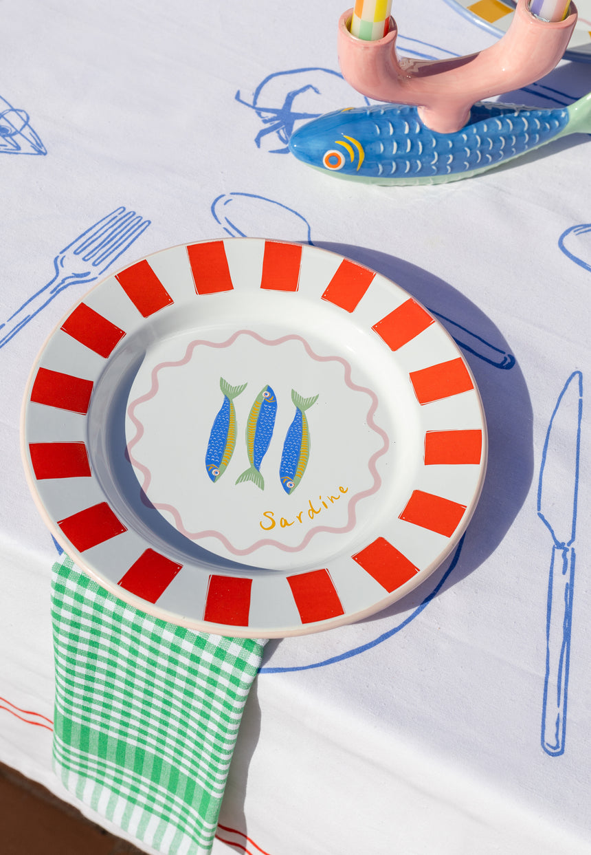 Bon Appetit Cotton Gingham Tea Towels, Green (Set Of 2)