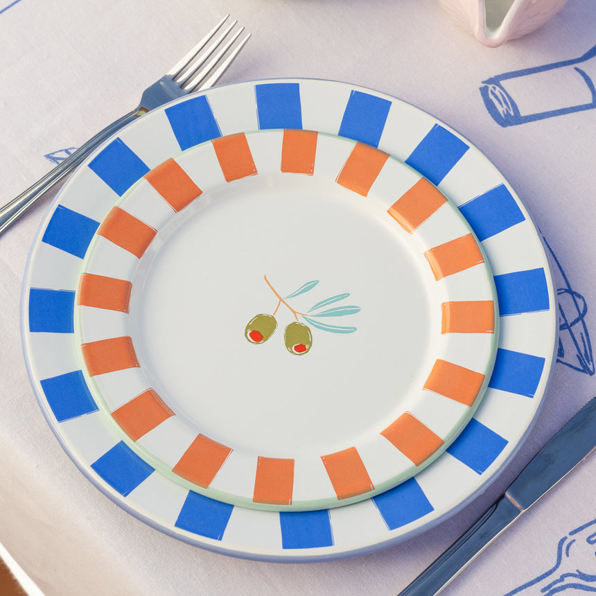 Talking Tables Bon Appetit Olive Enamel Side Plate, (20CM)