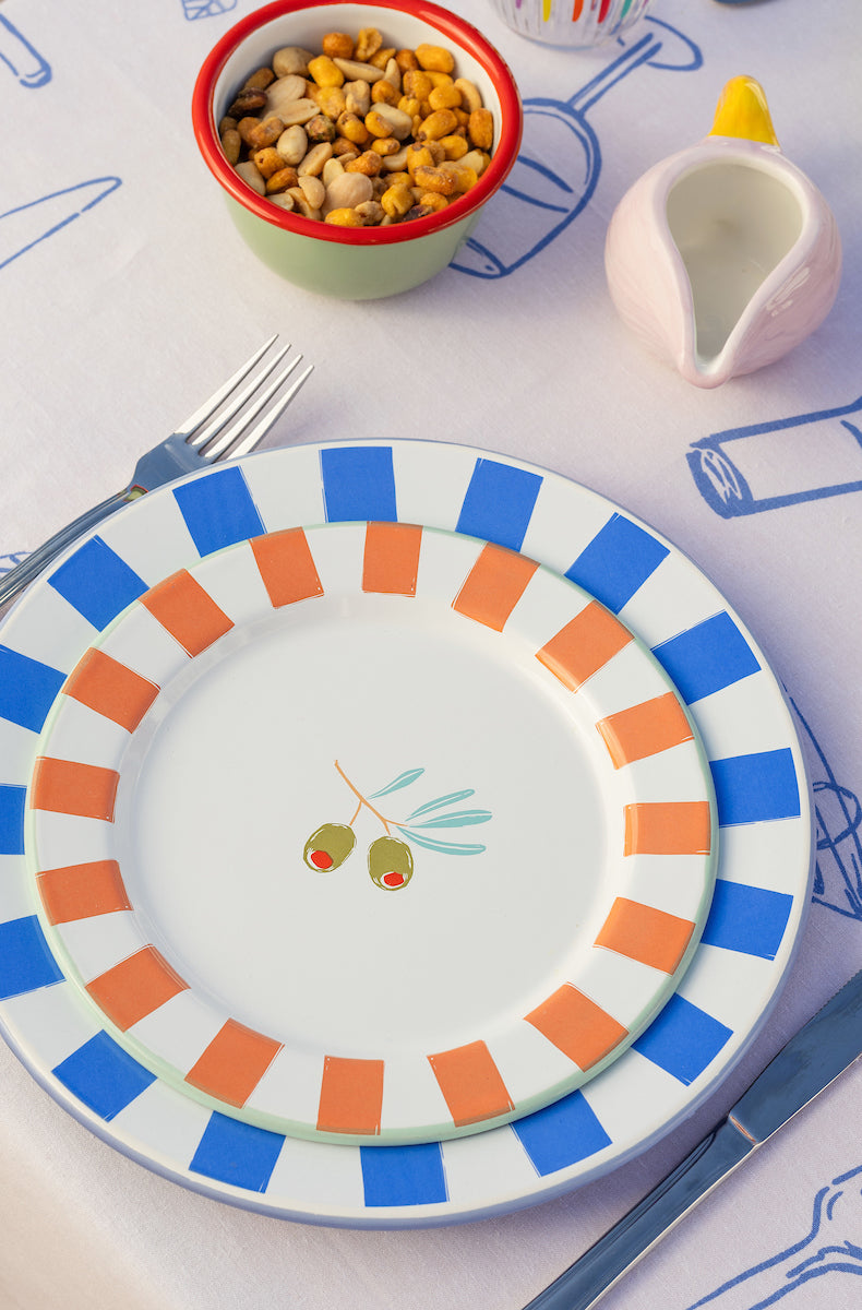 Talking Tables Bon Appetit Olive Enamel Side Plate, (20CM)