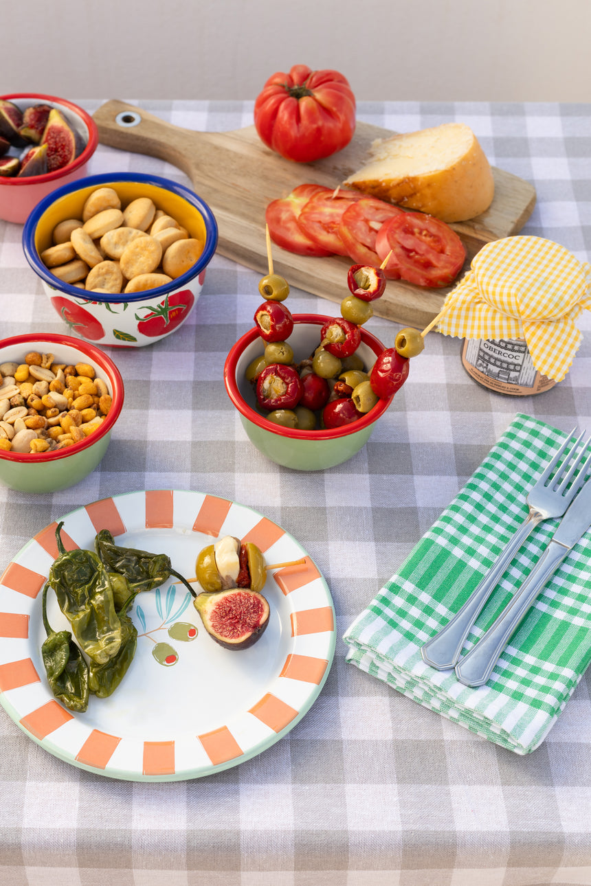 Talking Tables Bon Appetit Olive Enamel Side Plate, (20CM)