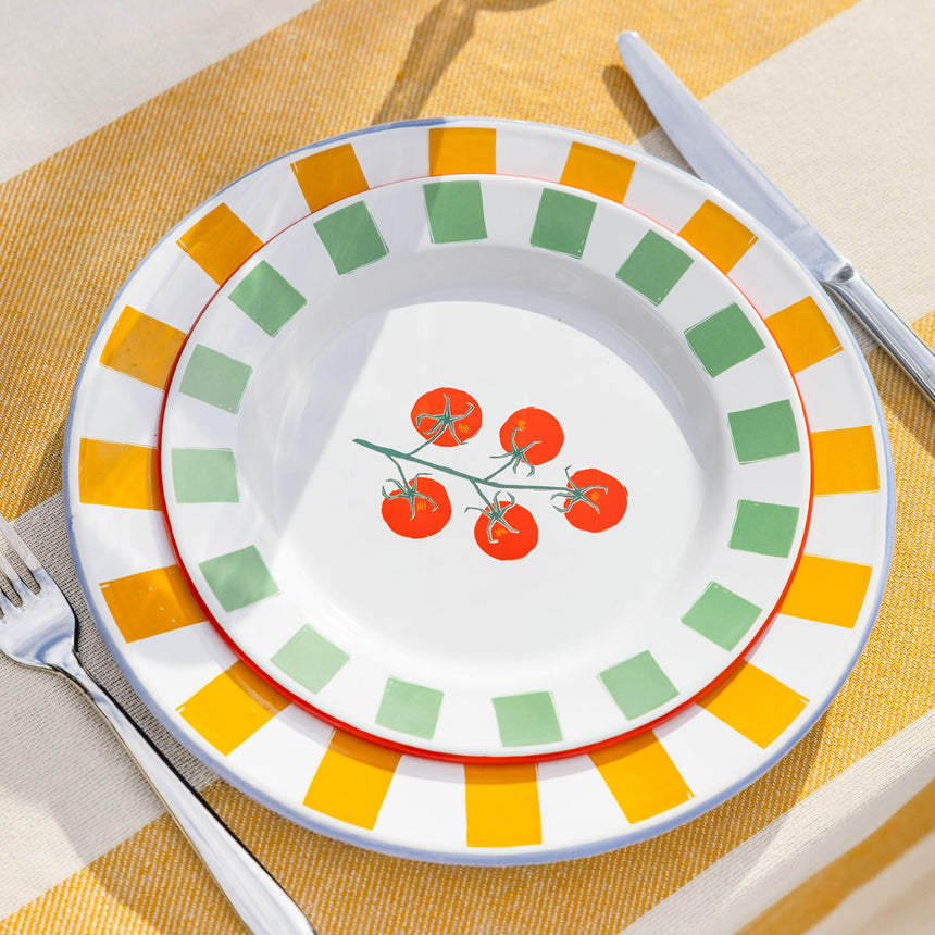 Talking Tables Bon Appetit Tomatoes Enamel Side Plate, (20CM)