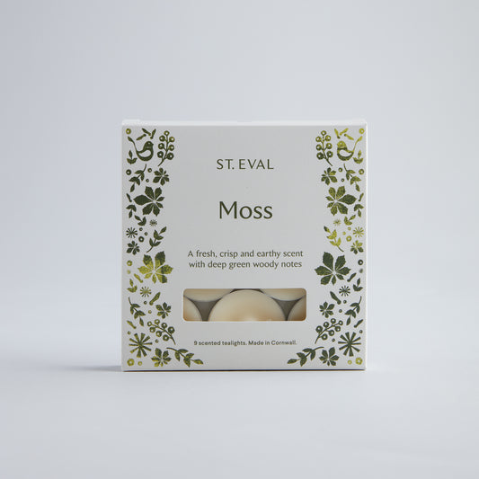 St Eval Moss Scented Tealights, (Set Of 9)
