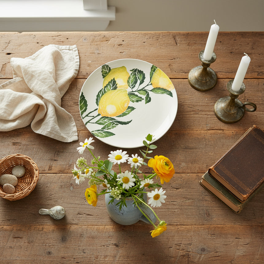Bliss Home Dinner Plate, Lemons