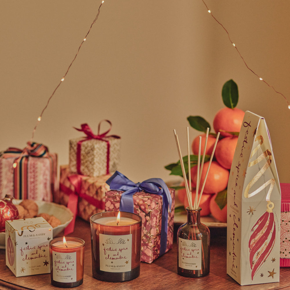Plum & Ashby Festive Spice & Clementine Scented Votive
