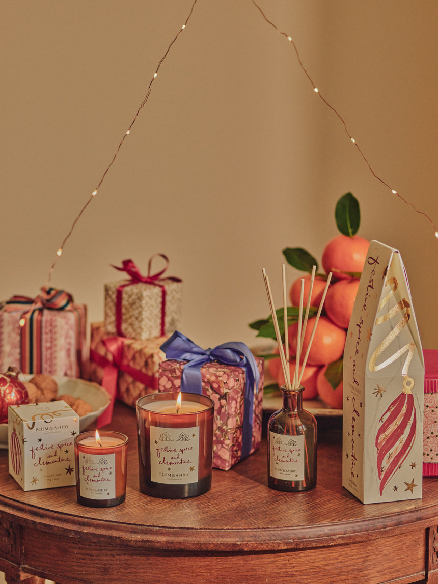 Plum & Ashby Festive Spice & Clementine Scented Votive