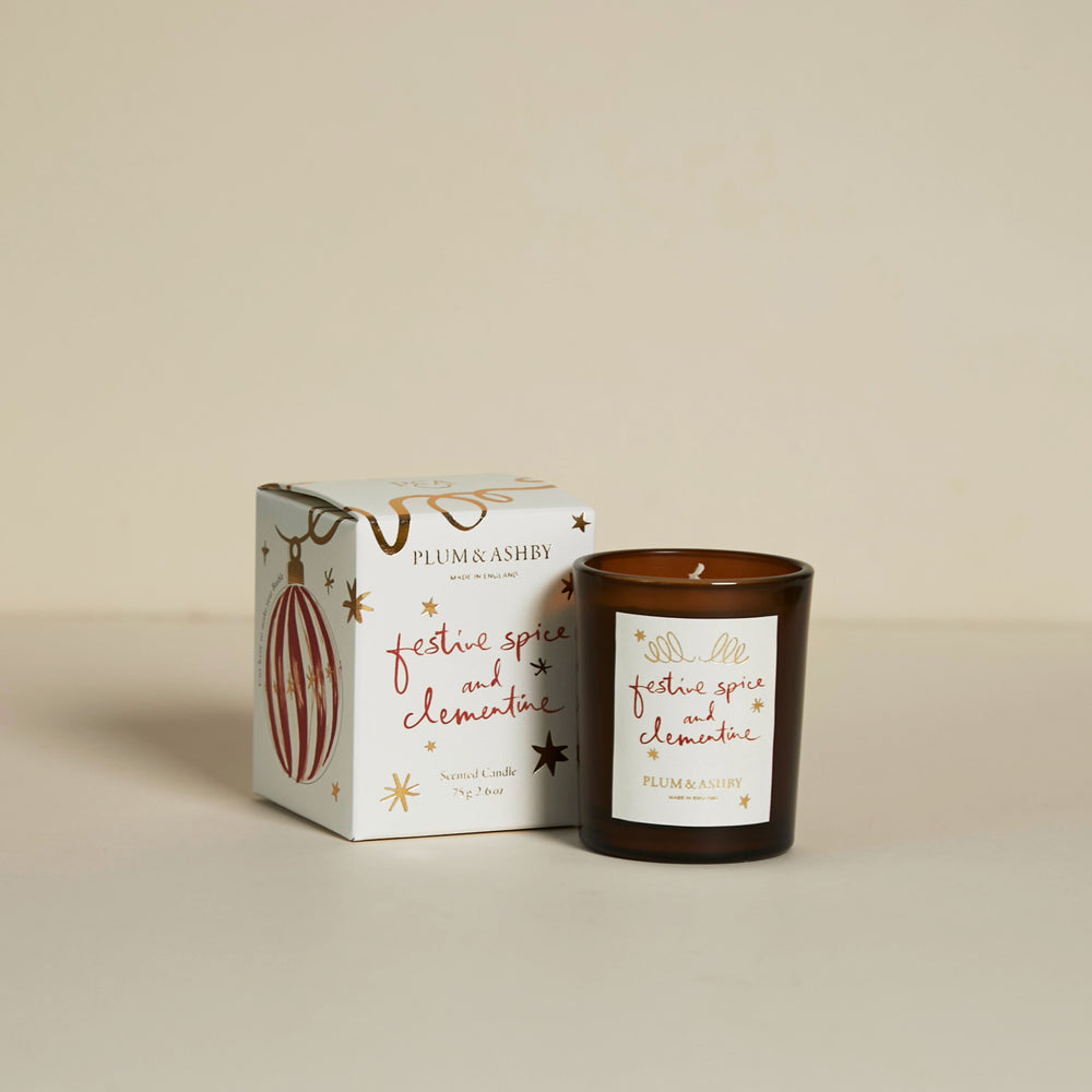 Plum & Ashby Festive Spice & Clementine Scented Votive