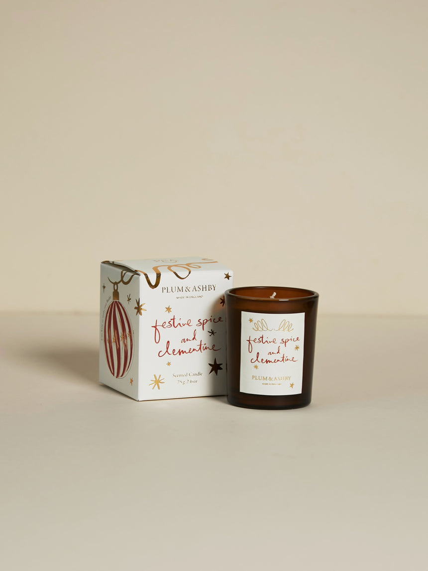 Plum & Ashby Festive Spice & Clementine Scented Votive