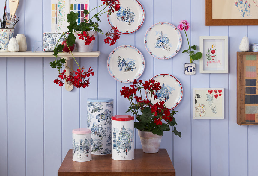 Cath Kidston London Storage Tins, Set Of 3