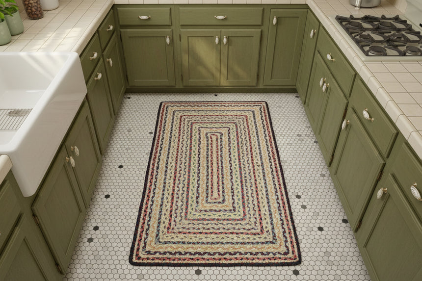 The Braided Rug Company Rectangle Jute Rug, Fairisle