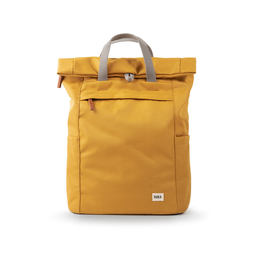 Roka London Finchley Sustainable Canvas Rucksack, Flax