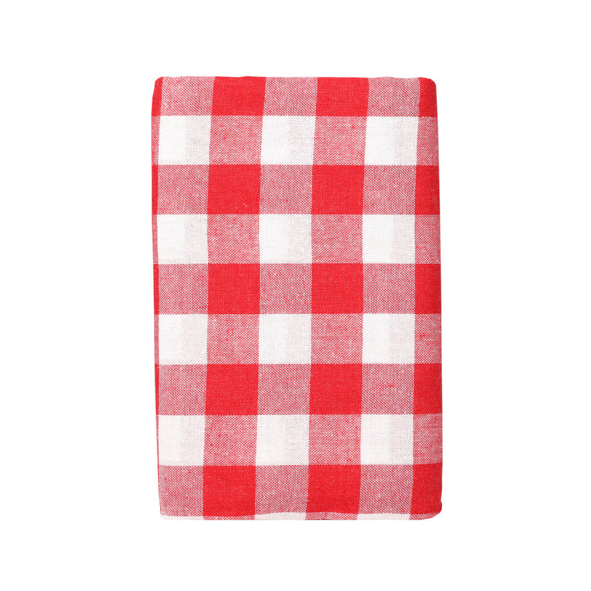 Talking Tables Bon Appetit XL Gingham Cotton Tablecloth, Red