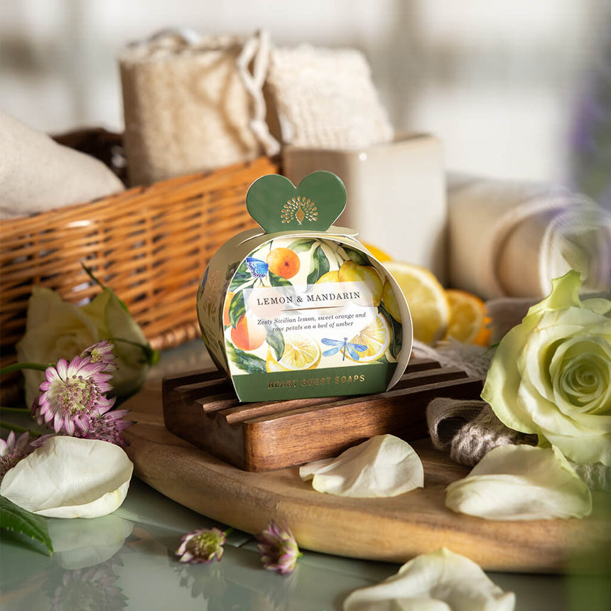 The English Soap Company Signature,Lemon & Mandarin Mini Heart Soaps