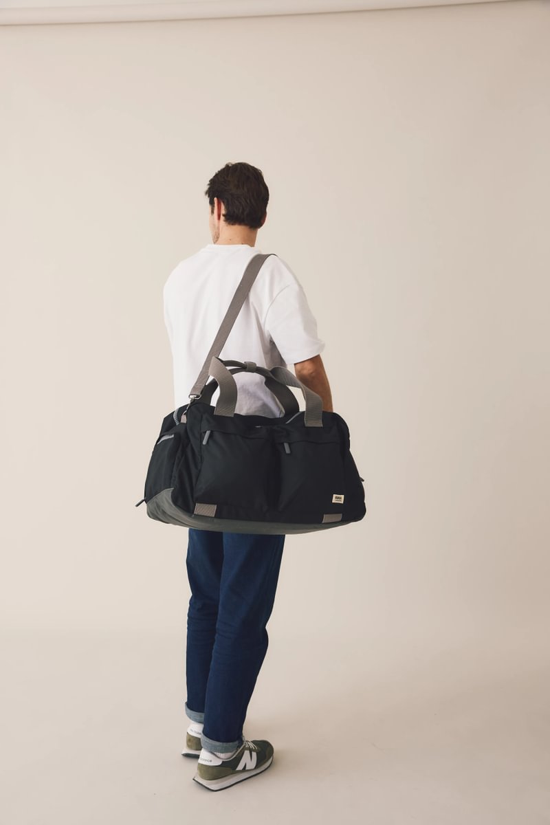 Roka London Gatwick Duffel Bag, Ash (Recycled Canvas)