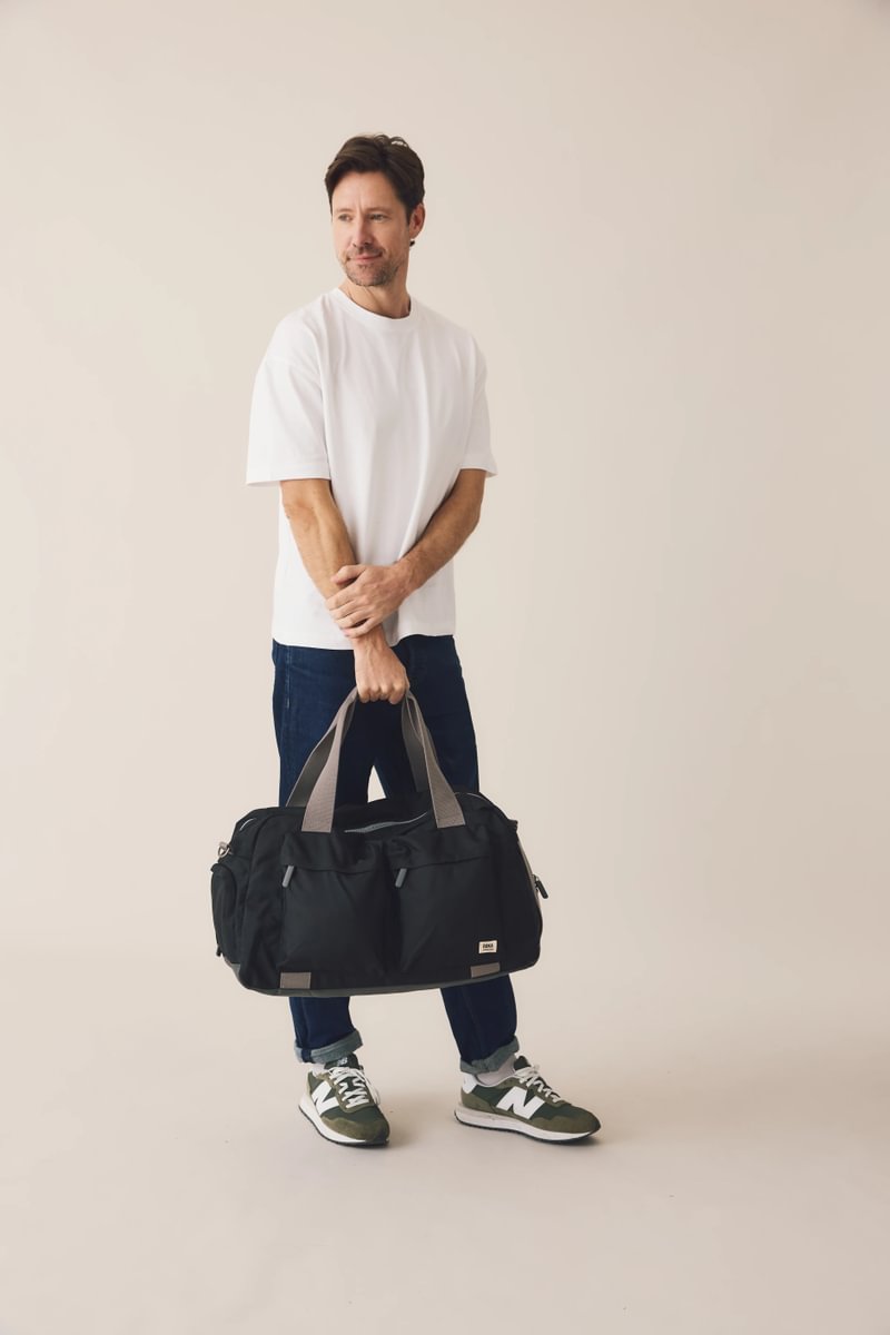Roka London Gatwick Duffel Bag, Ash (Recycled Canvas)