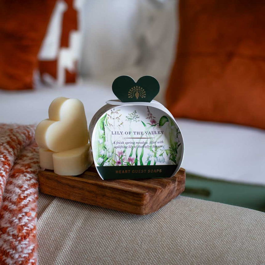 The English Soap Company Heritage Collection , Lily Of The Valley Mini Heart Soaps