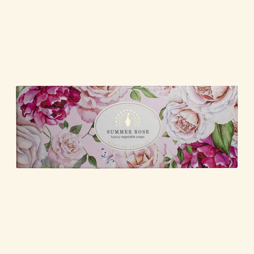 The English Soap Company Heritage Collection, Summer Rose (Triple Soap Gift Box)