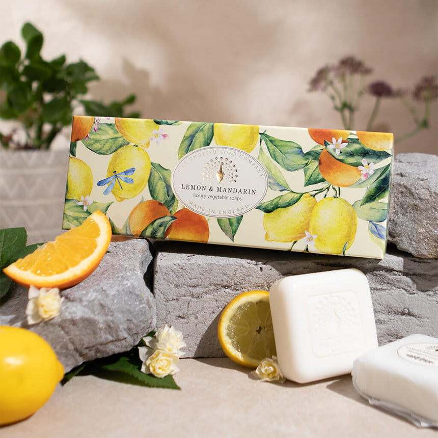 The English Soap Company Heritage Collection, Lemon & Mandarin ( Triple Soap Gift Box )