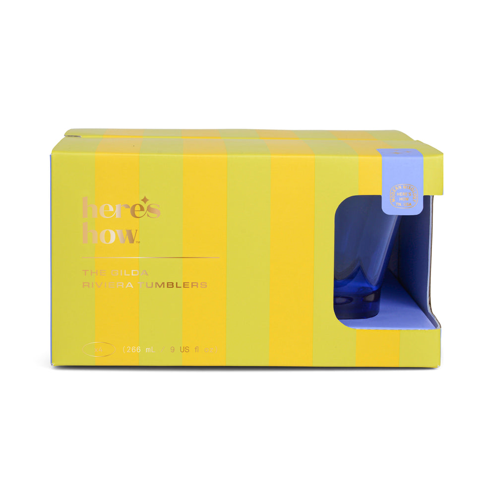 Here's How Gilda Acrylic Tumblers, Cobalt (Set of 4)