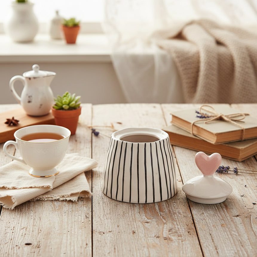 Caroline Gardner Mono Stripes, Sugar Bowl