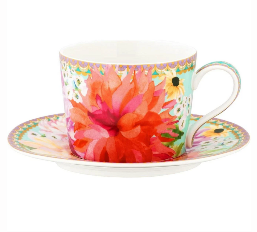 Maxwell & Williams Teas & C’S Dahlia Daze Cup & Saucer, Sky