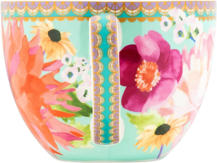 Maxwell & Williams Teas & C’S Dahlia Daze Breakfast Cup & Saucer, Sky