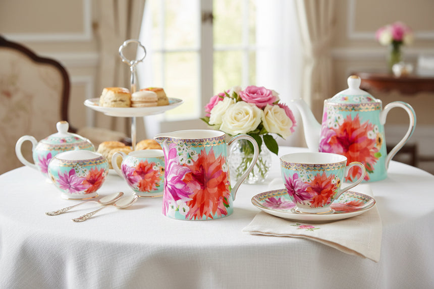 milk jug with floral pattern