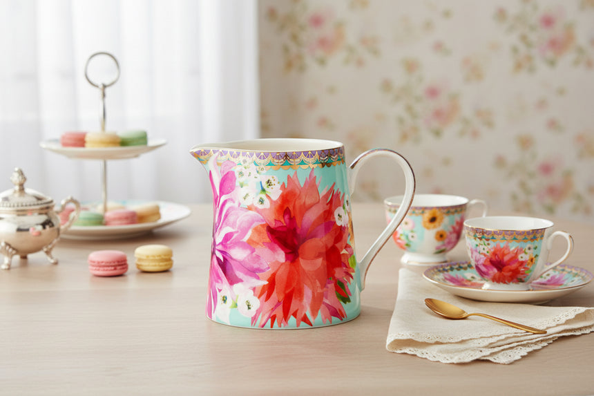 Maxwell & Williams Teas & C’S Dahlia Daze Creamer Jug, Sky