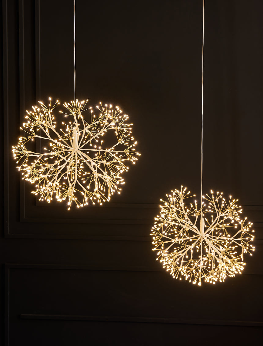 Hanging Dandelion LED Light, Gold (Mains powered )