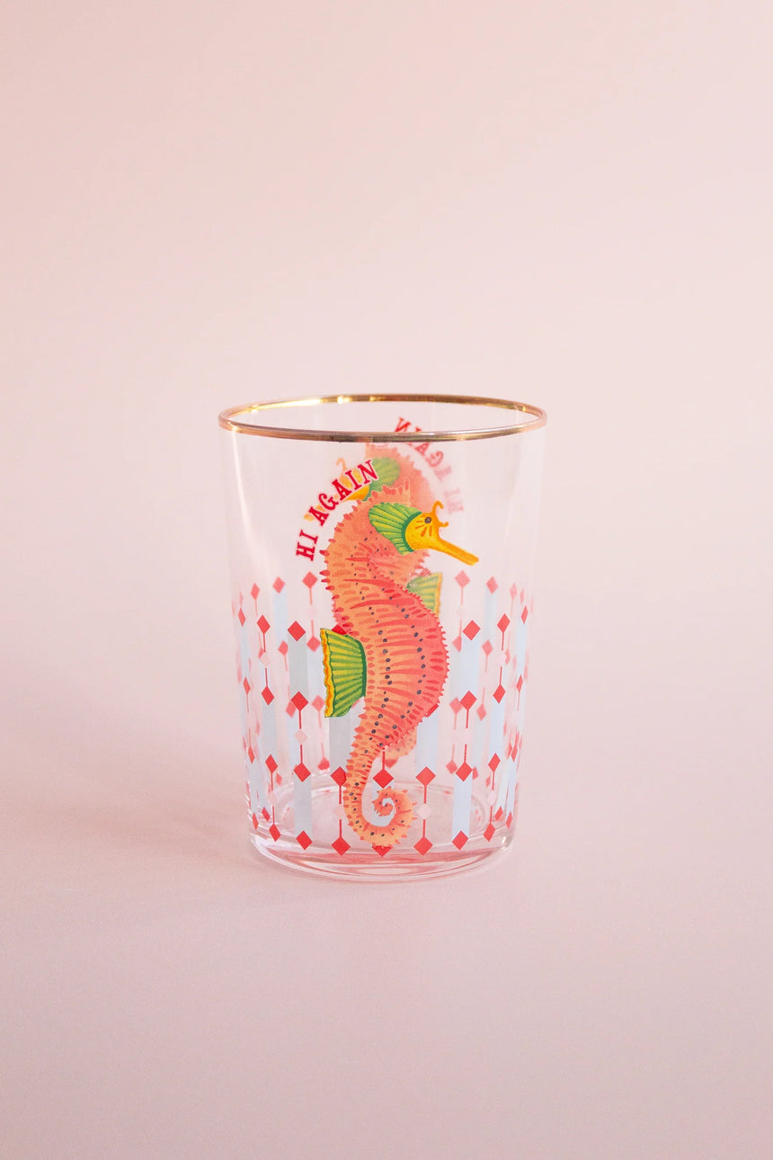 Yvonne Ellen Hi Ball Glass, Seahorse