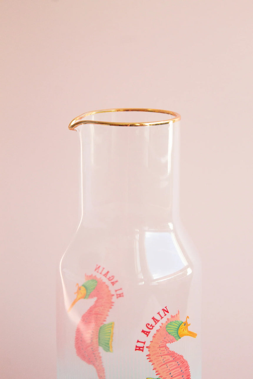 Yvonne Ellen Seahorse Glass Carafe