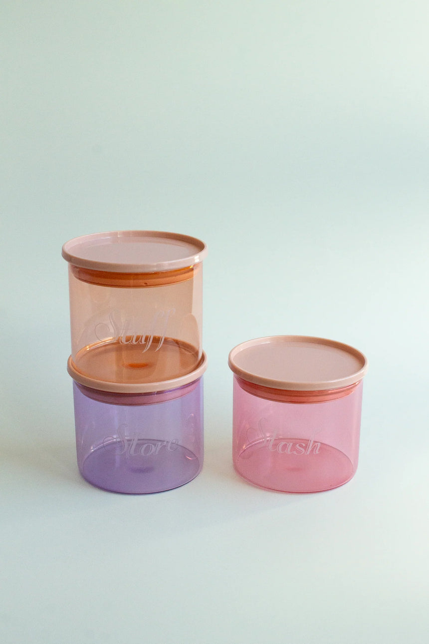 Yvonne Ellen Stacking Glass Storage Jars (Set of 3)