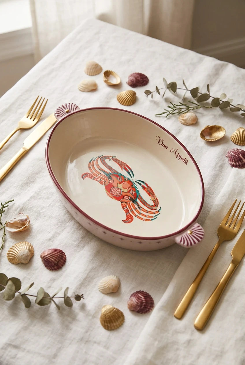 Yvonne Ellen Crab Oval Ceramic Roaster