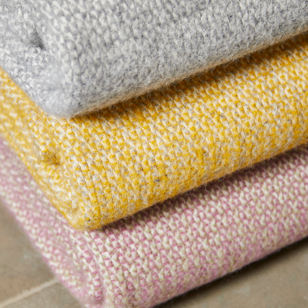 Tweedmill Illusion Pure New Wool Throw, Raspberry