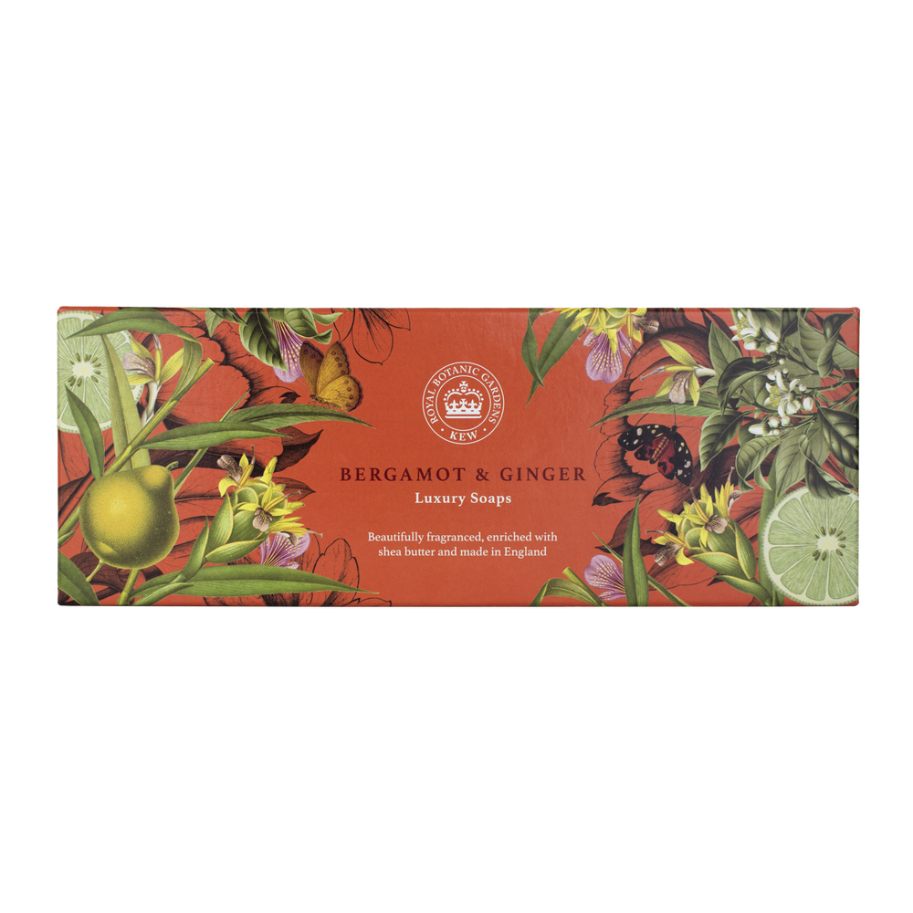 The English Soap Company Kew Gardens, Bergamot & Ginger Triple Soap Gift Box