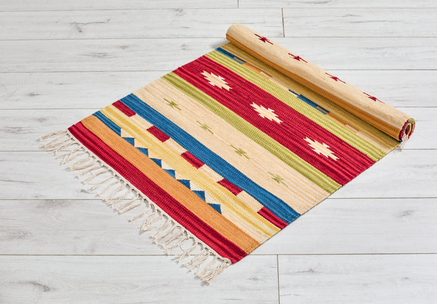 Walton & Co Kilim Wide Stripe Cotton Rug