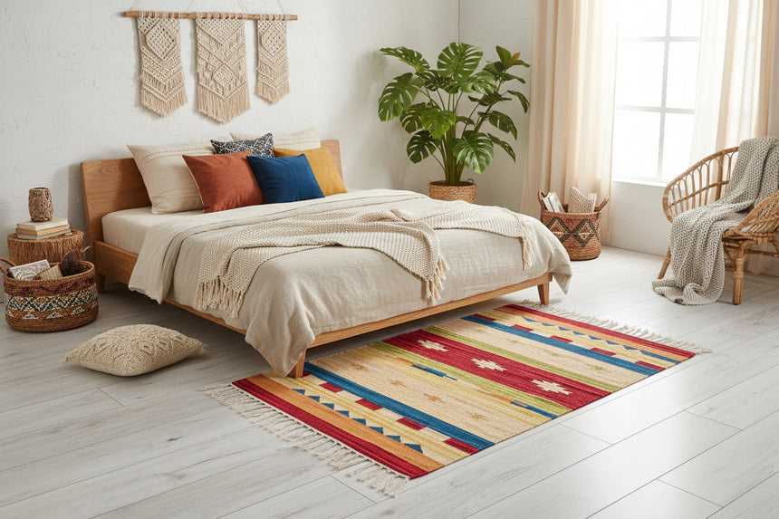 Walton & Co Kilim Wide Stripe Cotton Rug