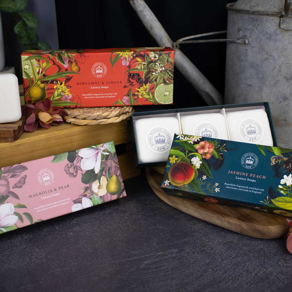 The English Soap Company Kew Gardens, Bergamot & Ginger Triple Soap Gift Box