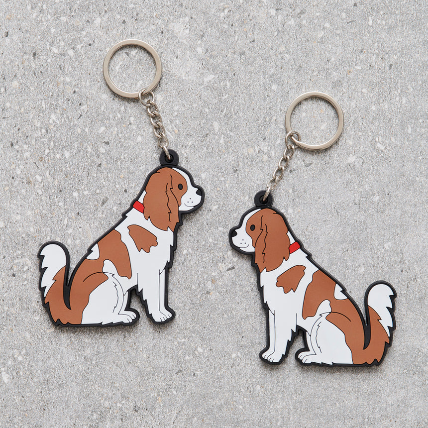 Sweet William King Charles Cavalier Keyring