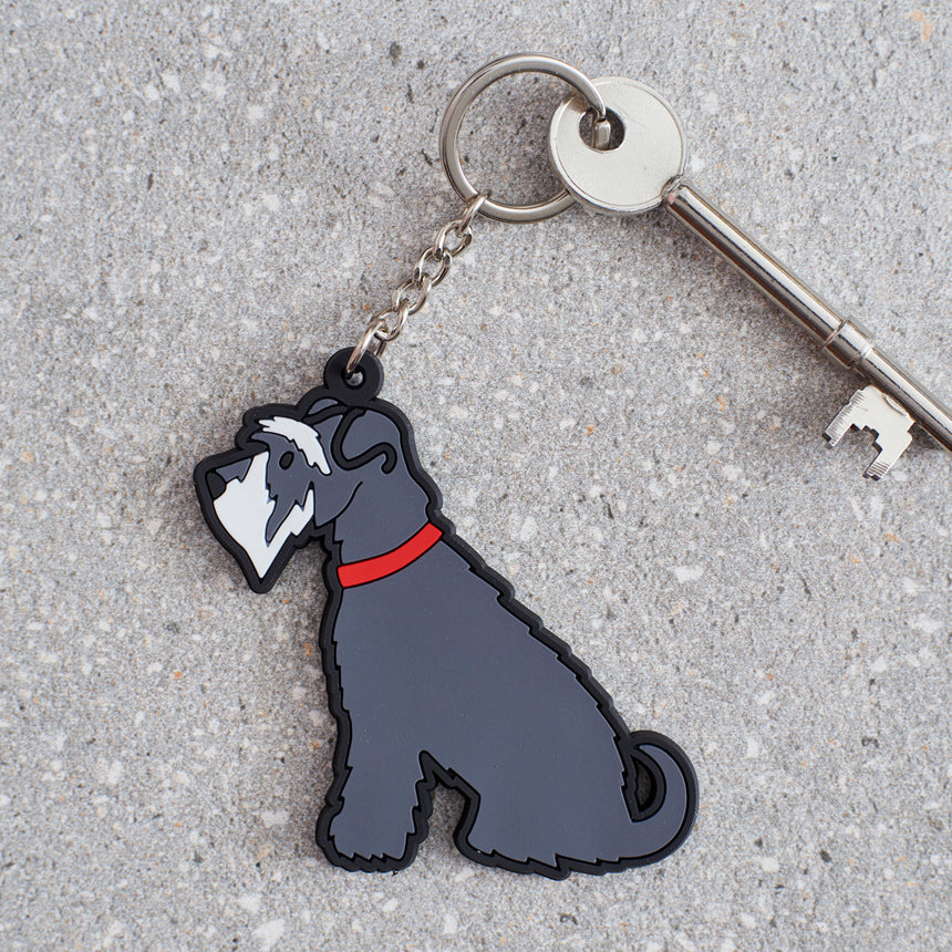 Sweet William Grey Schnauzer Keyring