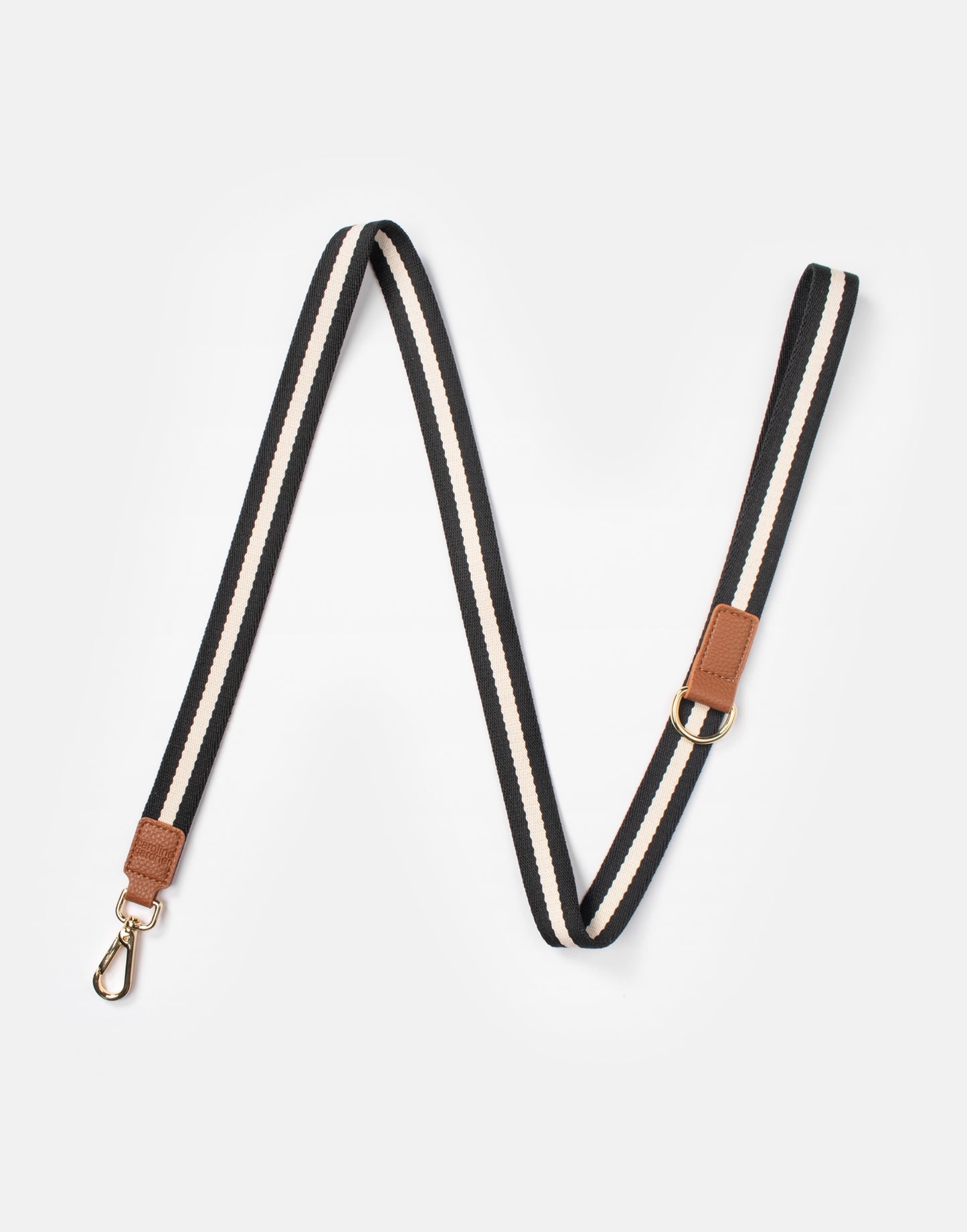 Caroline Gardner Cotton Dog Lead, Mono Stripes