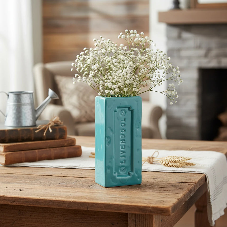 Liverpool Brick Vase, Turquoise