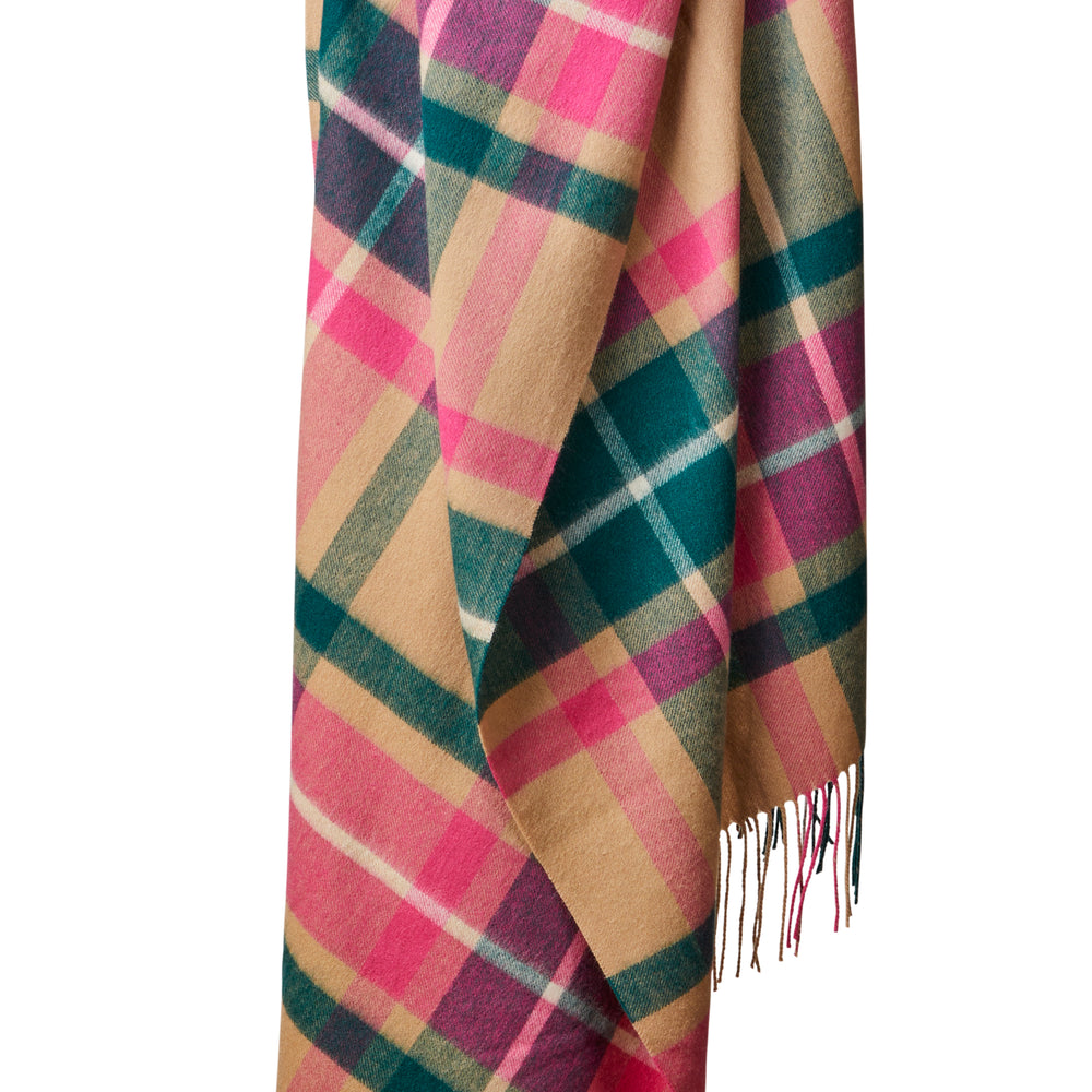 Tweedmill Lambswool Throw, Bright Check, Ella