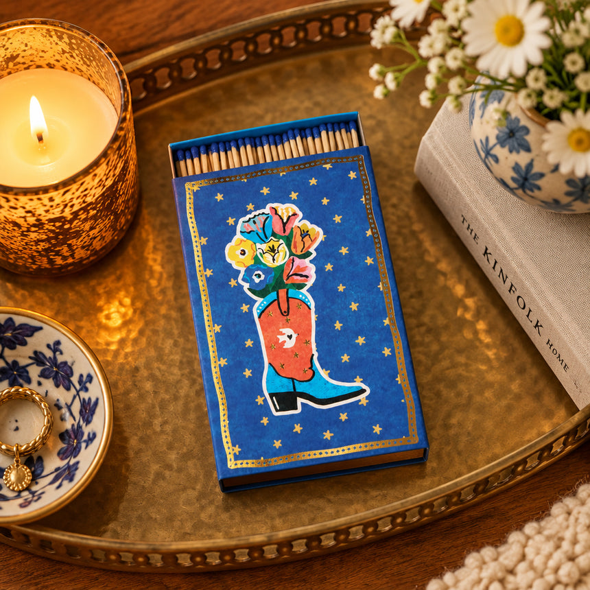 Paddywax Large Luxury Matches, Cowboy Boot