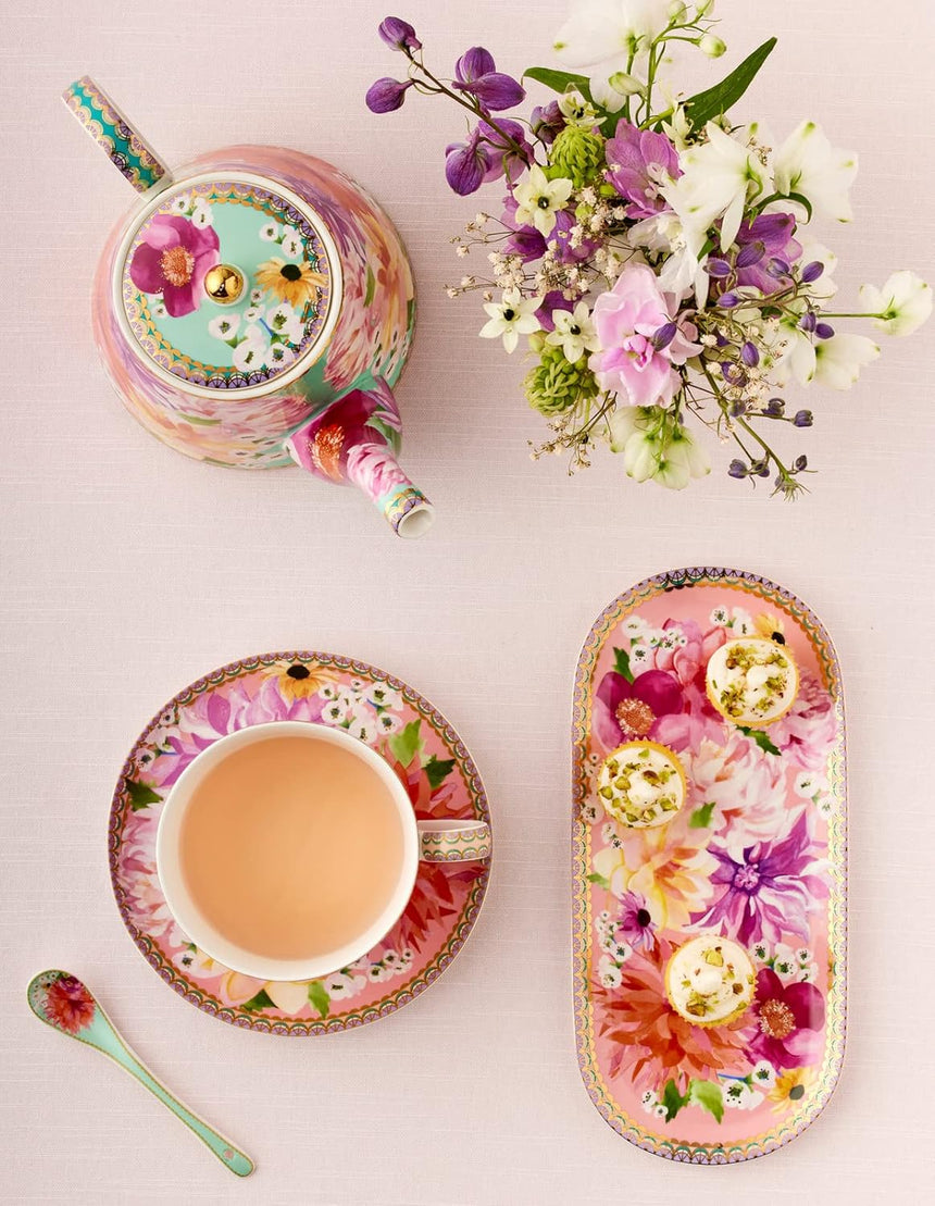 Maxwell & Williams Teas & C’S Dahlia Daze Breakfast Cup & Saucer, Sky