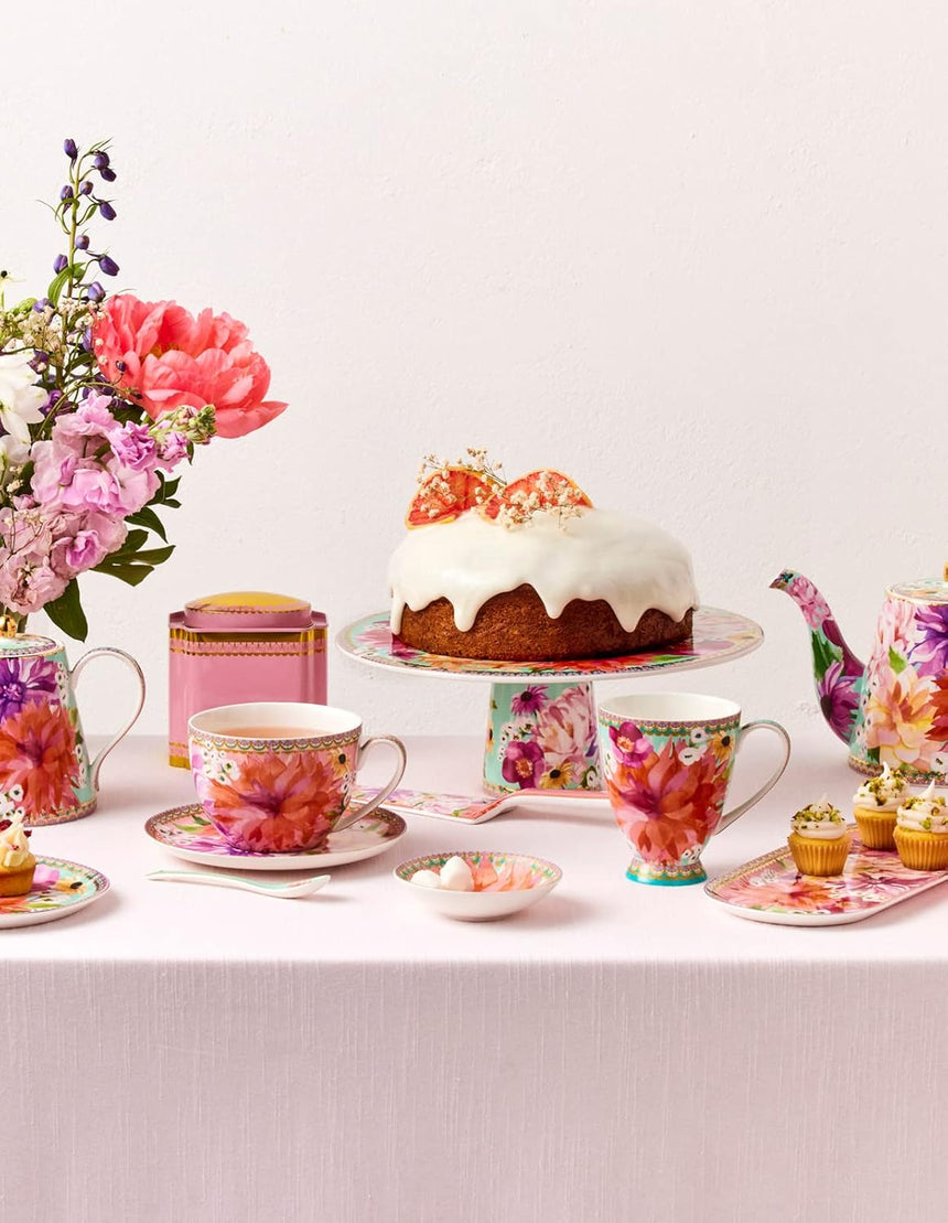 Maxwell & Williams Teas & C’S Dahlia Daze Breakfast Cup & Saucer, Pink