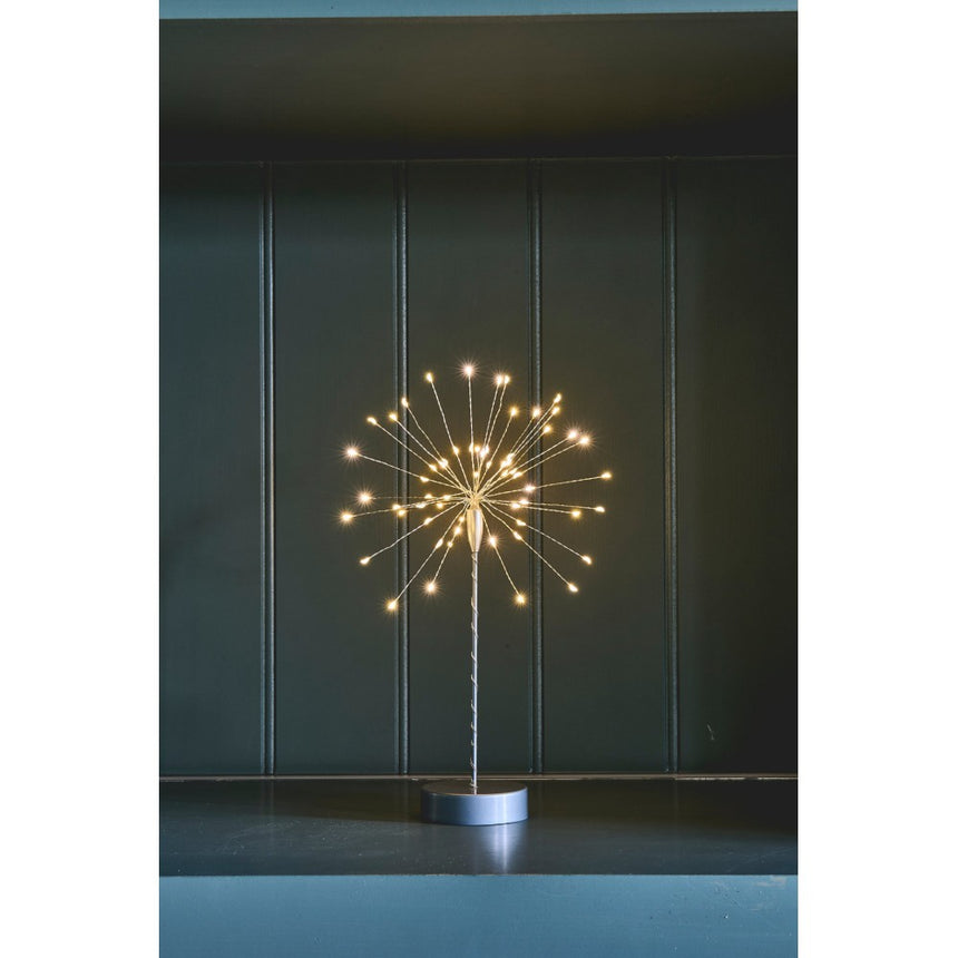 Starburst Mini Table LED Fairy Light, Silver