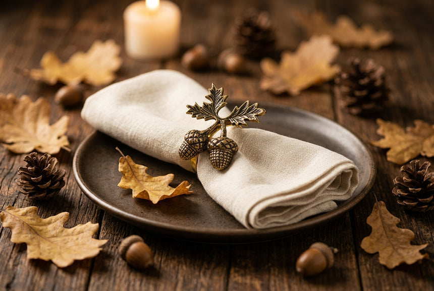 Walton & Co Acorn Napkin Ring, Bronze