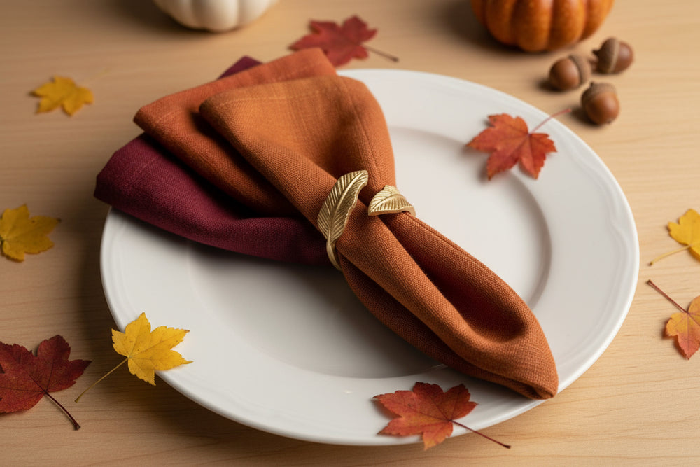 Walton & Co Foliage Gold Napkin Ring